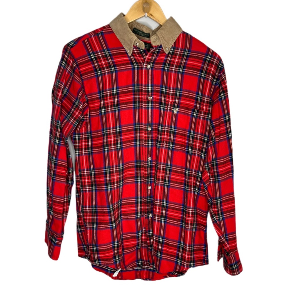 Vintage Flying Scotsman Hunting Flannel Shirt Size Medium